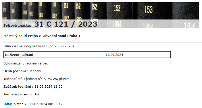 Pražský soud nařídil druhé jednání v případu James Quick vs. Petra Quick